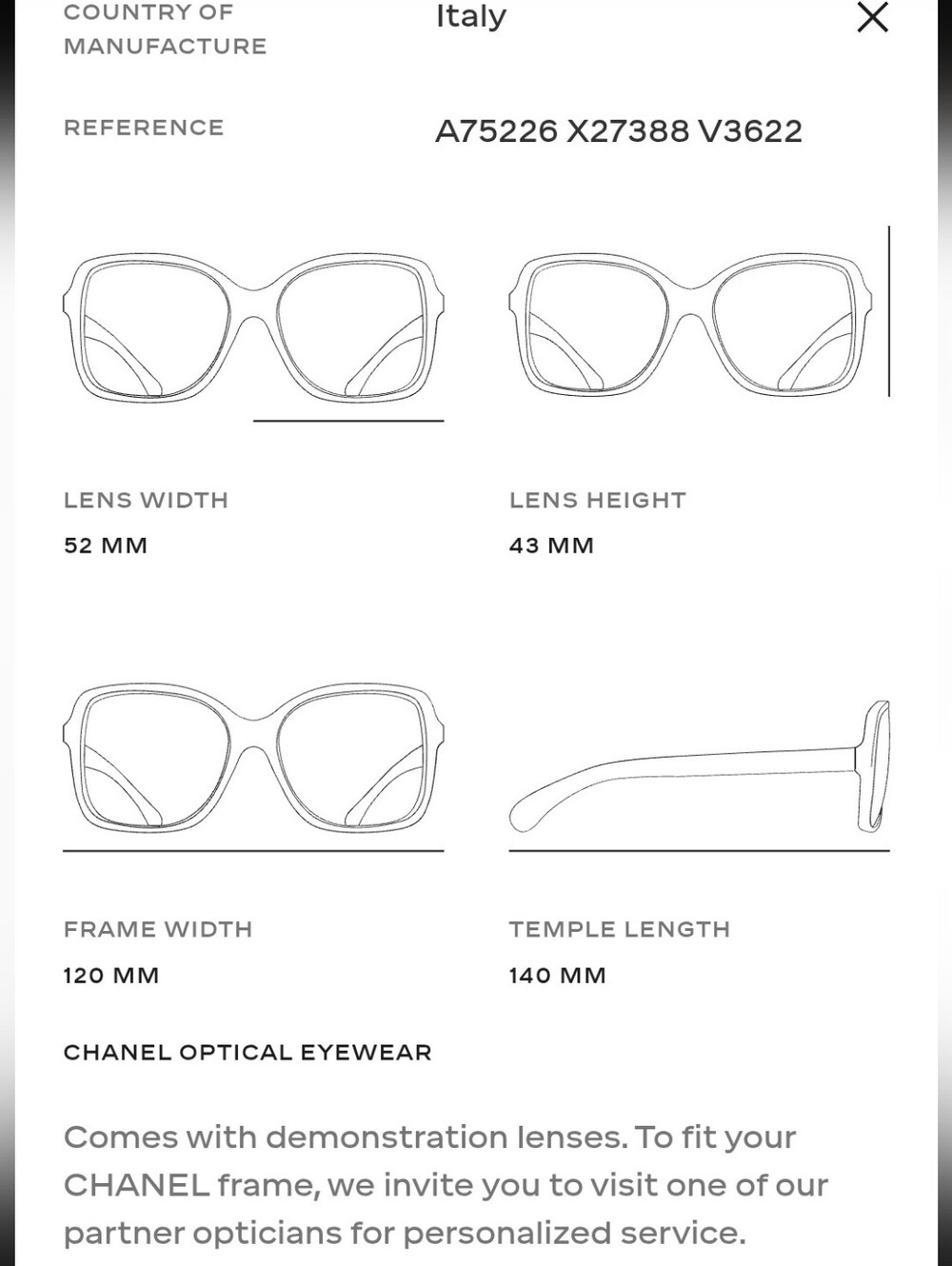 BNIB! Chanel CC Square Blue Light Glasses Acetate, Metal & Calfskin, Black W/COA - Picture 13 of 16